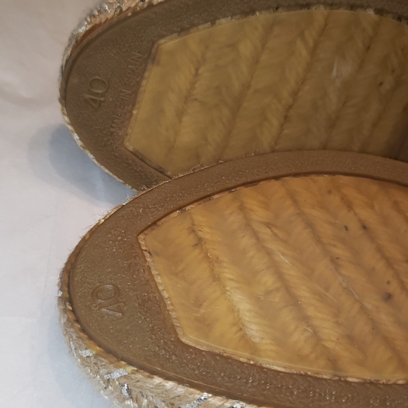 RAG & BONE Flats Espadrille Silver Shimmer Leather Slip on Shoe NEW NWOB πHPπ - Picture 11 of 16